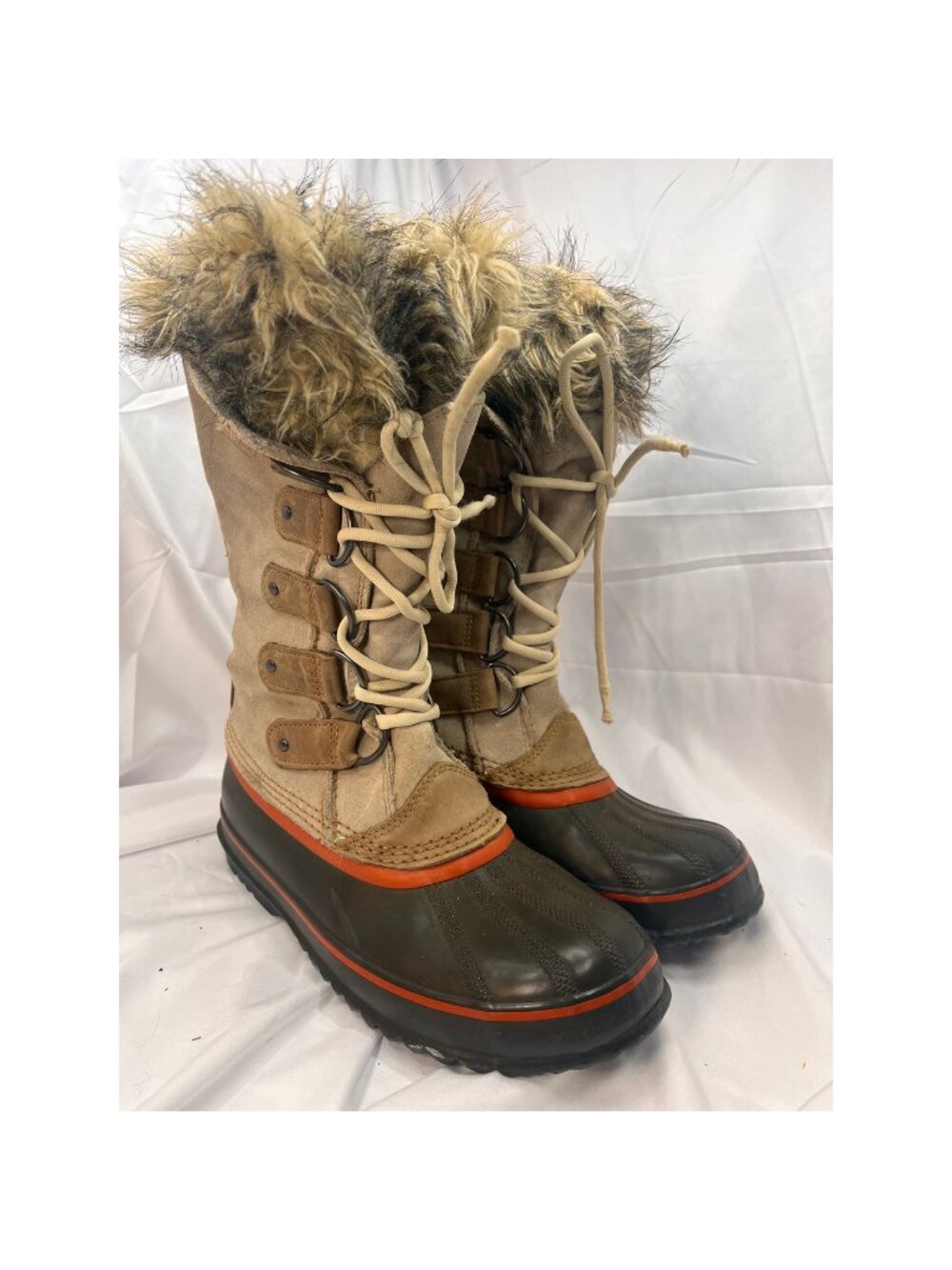Sorel Joan of Arctic Women 9 Waterproof Suede Fur Winter Snow Boots NL1540-102